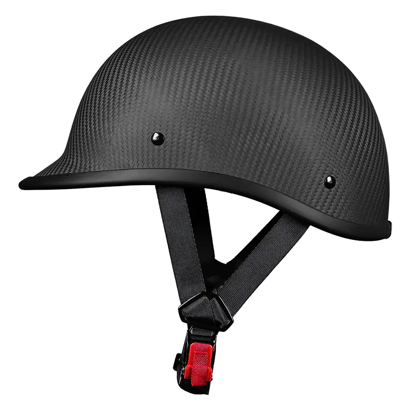 901 Carbon Fiber Half Face Motorcykel Hjelm Retro Motocross Hjelm