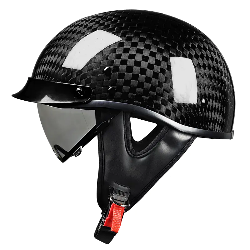 805 Carbon Fiber Half Face Motorcykel Hjelm Retro Motocross Hjelm til Touring og Racing