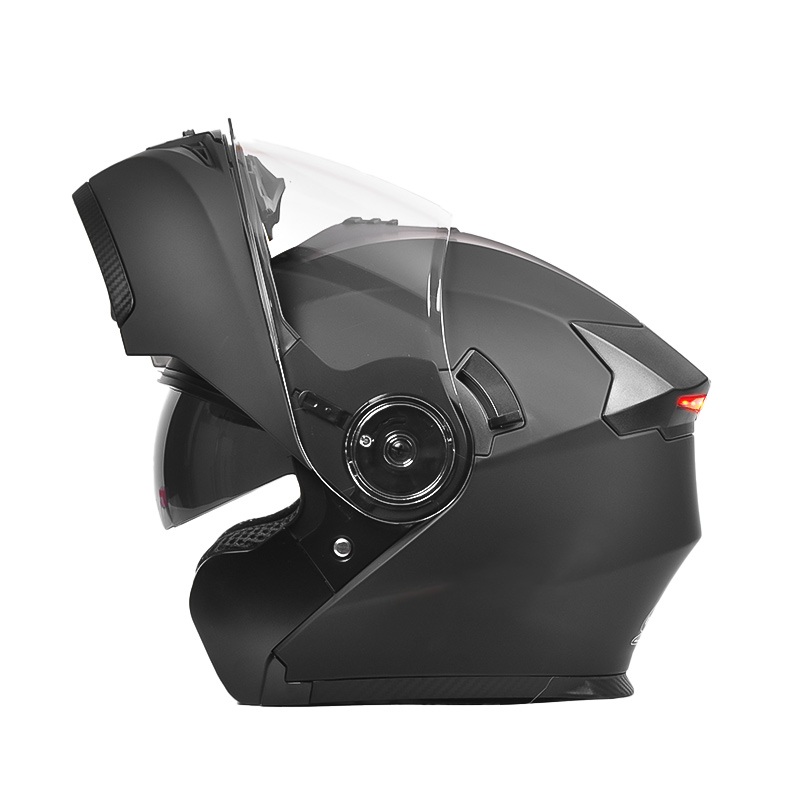108 LED sikkerhedsbaglygte motorcykelhjelm DOT-certificeret Flip Up-hjelm